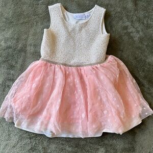 The Children's Place 4T Glittery Gold and Pink Tulle Dress